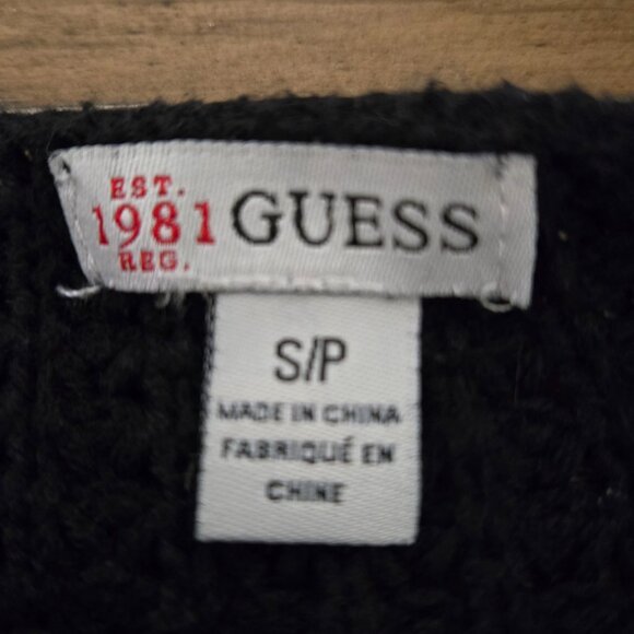 Guess S/P Black Sweater with Shoulder Zipper detail - EUC - Picture 2 of 4